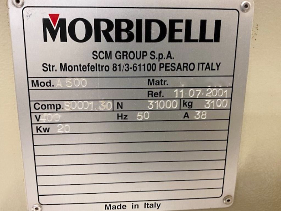 Used Morbidelli Author 500 - CNC Machining Center - 2001
