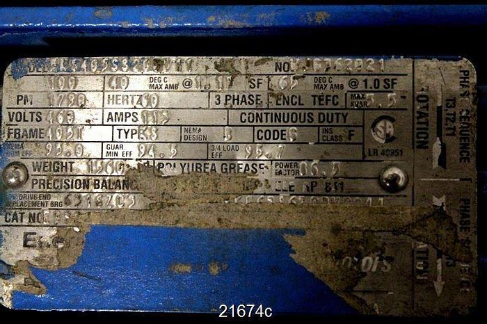 Used General Electric 5KS405SS208D11 100 Hp-1790 Rpm Ac Motor, 100 Hp #21674
