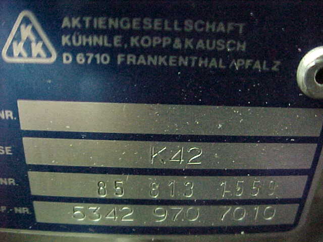 Used KKK K42-5370MNA44.21