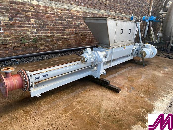 Used 2002 Seepex BTI Size 35 Progressice Cavity Pump with Hopper