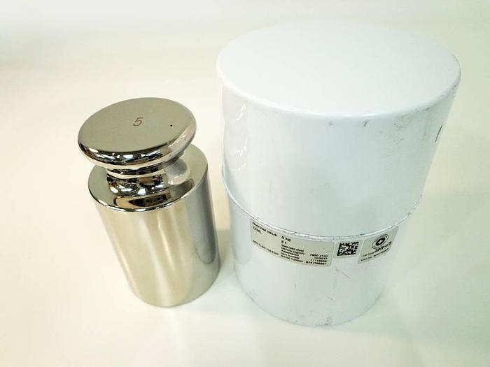 Used Mettler Toledo 5kg OIML F1 Standard Line Stainless Steel Weight.