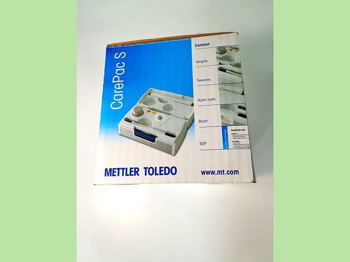 Used Mettler Toledo CarePac 200g F2 / 10g F1, with customised 50mg, WeightLink.