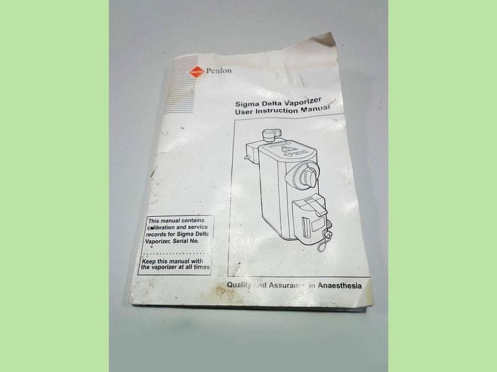 Used Penlon Sigma Delta Key Fill Isoflurane Vaporizer.