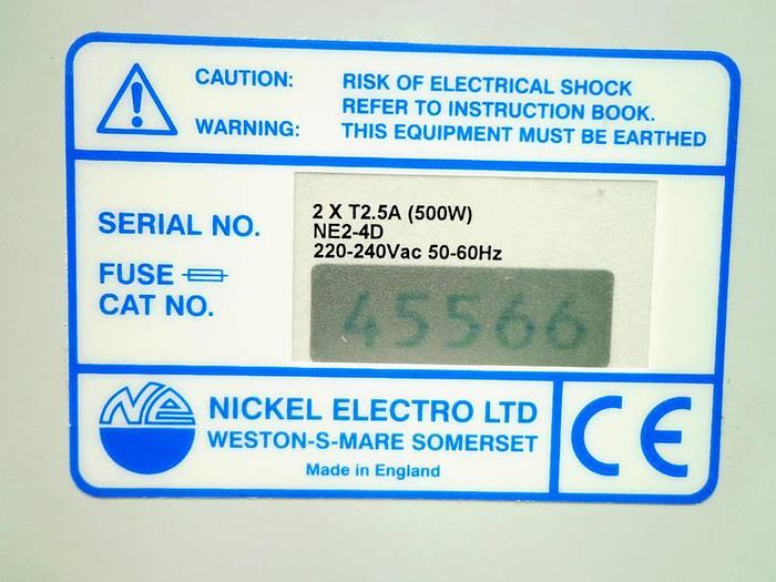 Used Nickel Electro Limited Clifton NE2-4D Unstirred Water Bath.
