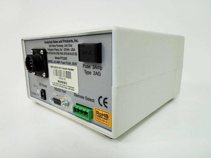 Used Analytical Sales Temperature Control Module, model PTC050, Hot Sleeve 25L Column Heater.