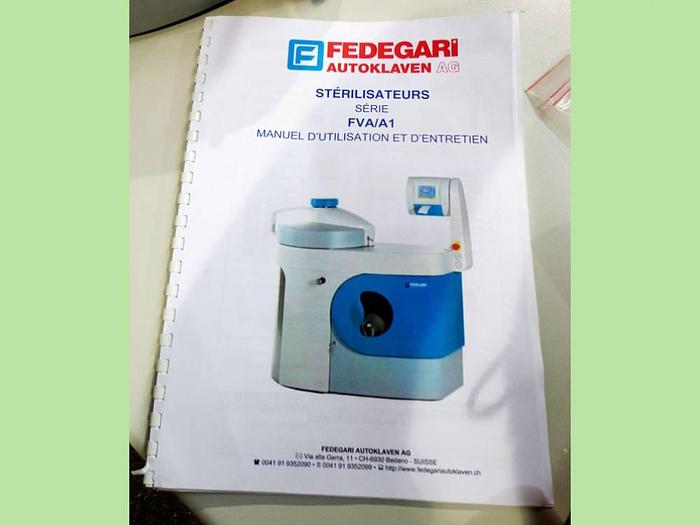 Used Fedegari Autoclave FVA2/A1, 75 litre Vertical Lab Sterilizer, with Counterpressure sterilization Option.