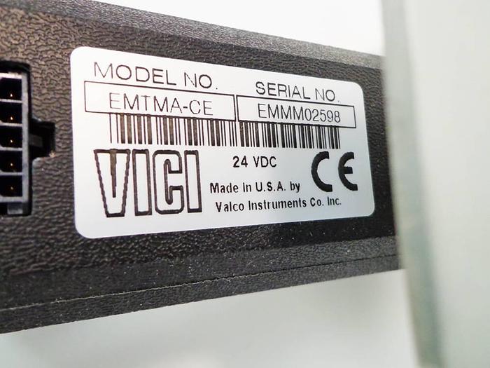 Used Vici Valco Instruments Modular Universal Valve/Actuator, Model EMTMA-CE, with EMHCA-CE Multiposition Actuator Control Module.