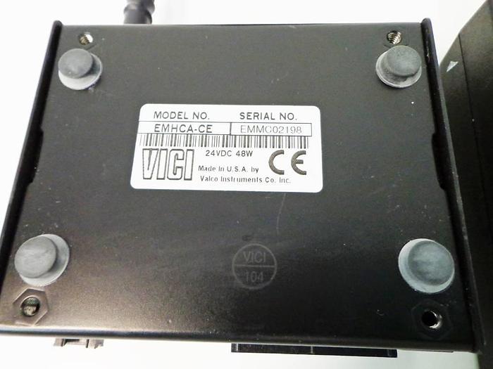 Used Vici Valco Instruments Modular Universal Valve/Actuator, Model EMTMA-CE, with EMHCA-CE Multiposition Actuator Control Module.