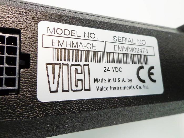 Used Vici Valco Instruments Modular Universal Valve/Actuator, Model EMHMA-CE, with EMTCA-CE Multiposition Actuator Control Module.