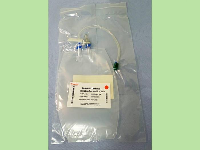 Used Labtainer BioProcess Container (BPC), 500 mL with 2 Ports, Luer Lock and MPC Insert, 2D BPC., SH30662.14, 9 pcs.