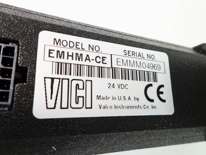 Used Vici Valco Instruments Modular Universal Valve/Actuator, Model EMHMA-CE, with EMTCA-CE Multiposition Actuator Control Module.