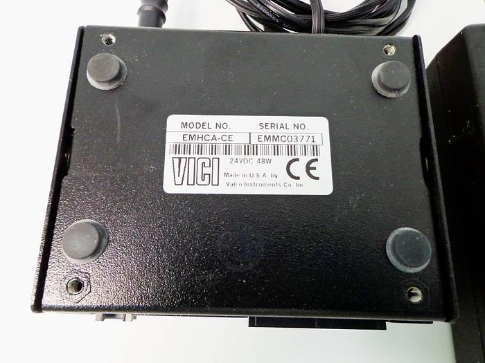 Used Vici Valco Instruments Modular Universal Valve/Actuator, Model EMHMA-CE, with EMTCA-CE Multiposition Actuator Control Module.