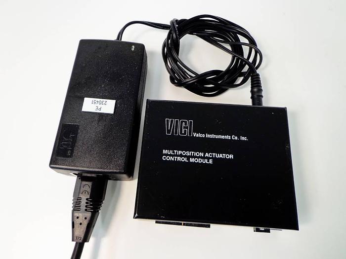 Used Vici Valco Instruments Modular Universal Valve/Actuator, Model EMHMA-CE, with EMTCA-CE Multiposition Actuator Control Module.