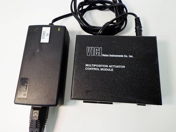 Used Vici Valco Instruments Modular Universal Valve/Actuator, Model EMHMA-CE, with EMTCA-CE Multiposition Actuator Control Module.