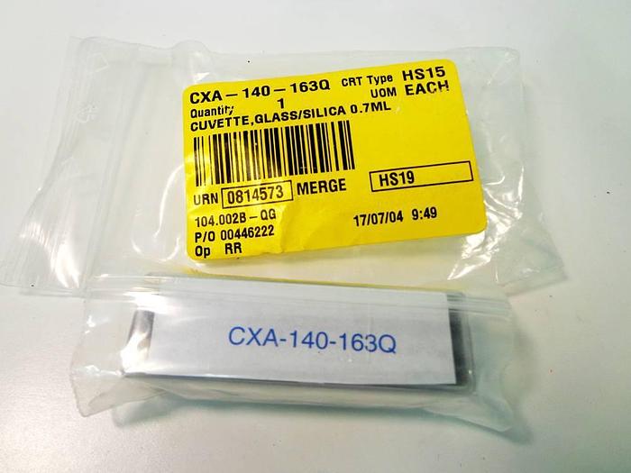 Used Hellma Analytical Silica and Glass Standard Cell Cuvette, CXA-140-163Q.
