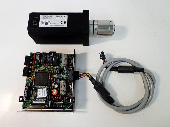 Used Vici Valco Instruments Modular Universal Valve/Actuator, Model EMHMA-CE, with Actuator Control Module.