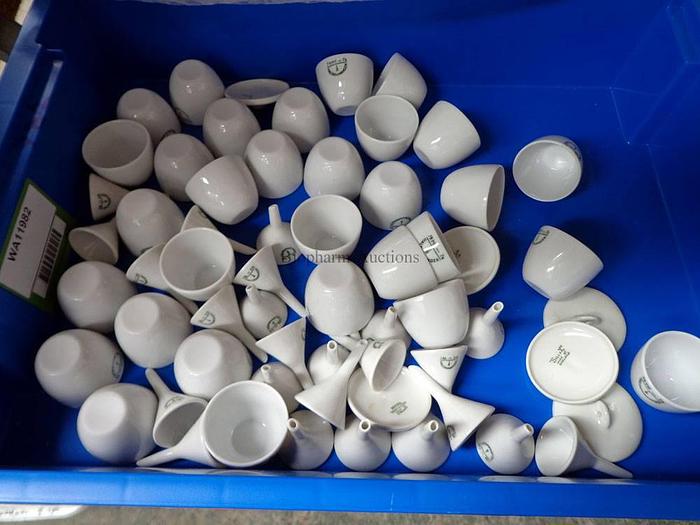 Used Haldenwanger cups, lids and funnels