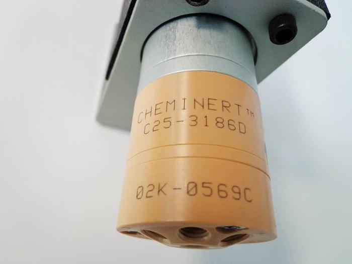 Used Vici Valco Instruments Modular Universal Valve/Actuator, Model EMHMA-CE, with EMTCA-CE Multiposition Actuator Control Module.