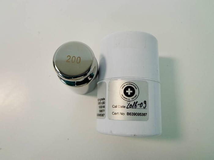 Used Mettler Toledo 200g OIML F1 Standard Line Stainless Steel Weight.