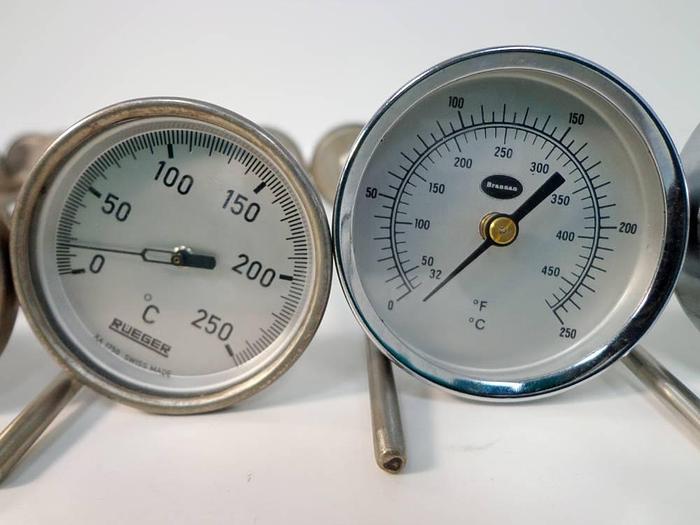 Used Rueger (11 No.) and Brannan (7 No.) Bimetallic Thermometers.