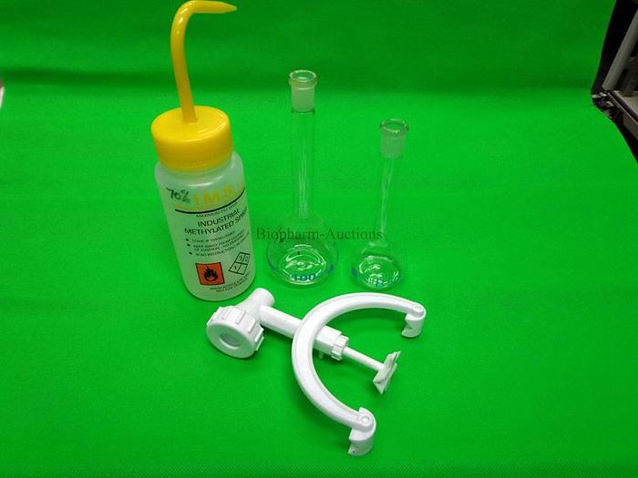 Used Glass test tubes bottles, plastic wash bottles, various sizes