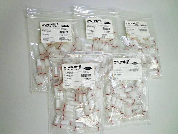 Used VWR 2ml Low Temperature Self Standing Cryogenic Vials, 479-0801. Pack of 50.