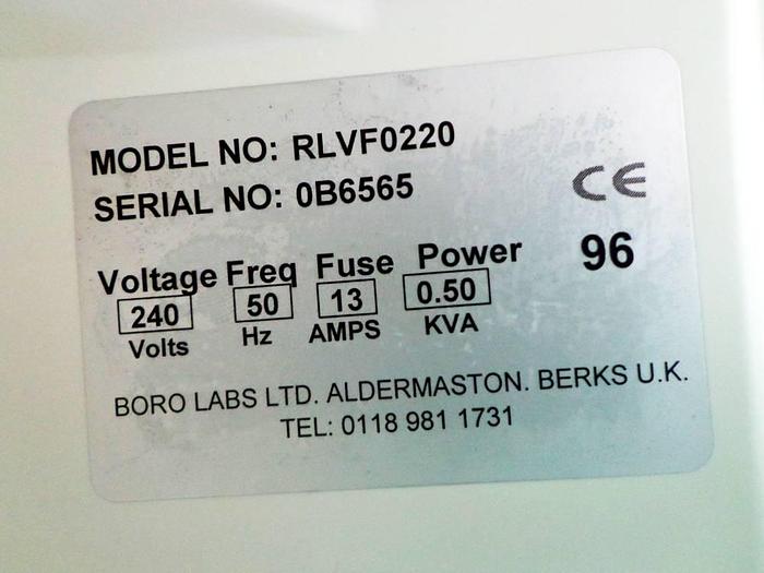 Used Labcold Borolabs Class SN 51L Freezer, Model RLVF0220.