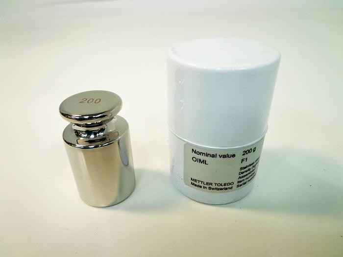 Used Mettler Toledo 200g OIML F1 Standard Line Stainless Steel Weight.