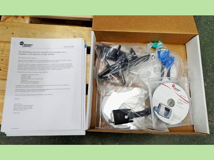 Used Beckman Coulter Cytomics FC 500 MPL Flow Cytometer with Cytometry UPS, Computer and software, OKI C531dn Printer, Manuals and System Accessories.