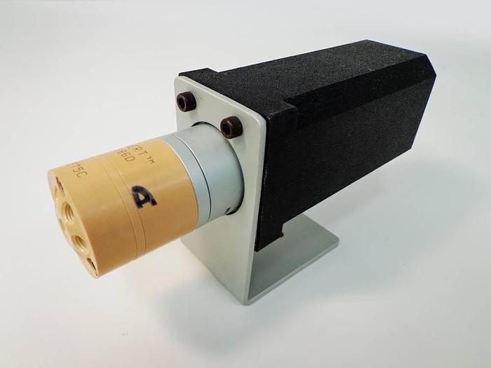 Used Vici Valco Instruments Modular Universal Valve/Actuator, Model EMHMA-CE, with EMTCA-CE Multiposition Actuator Control Module.