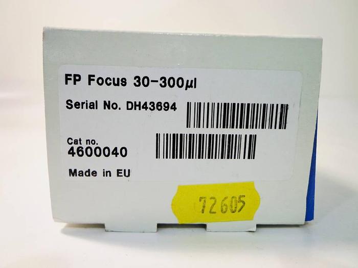 Used Fisher Scientific Finnpipette FP Focus Short 30-300ul, Cat No 4600040.