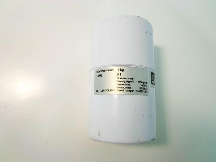 Used Mettler Toledo 1kg OIML F1 Standard Line Stainless Steel Weight.