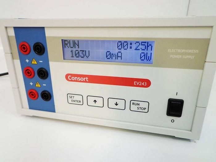 Used Consort EV243 Electrophoresis Power Supply.