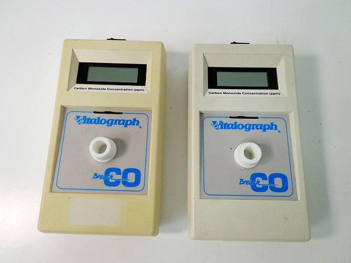 Used Vitalograph BREATHCO Carbon Monoxide Monitor Model 29700, 2pcs.
