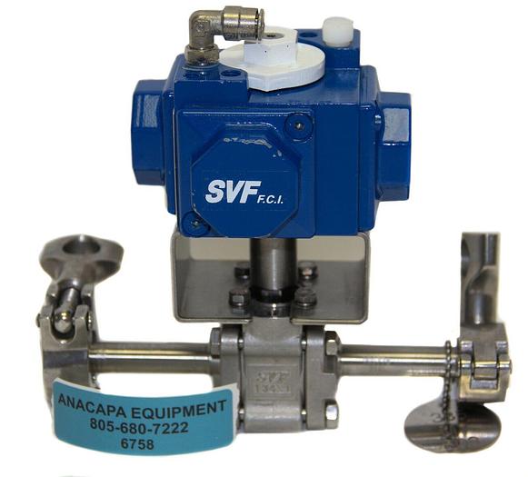 Used Compact H15 SR-1B2Z I/90 Actuator SVF Flow Controls CF3M 1/2" Ball Valve (6758)W