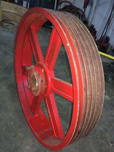 Used PULLEY SHEAVE 6-GROOVE 6B250 E BELT DRIVE WHEEL for Mud Pump