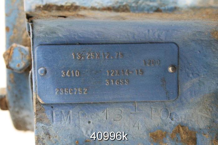 Used Goulds 3410 Pump 12x14x15, SS Casing #40996