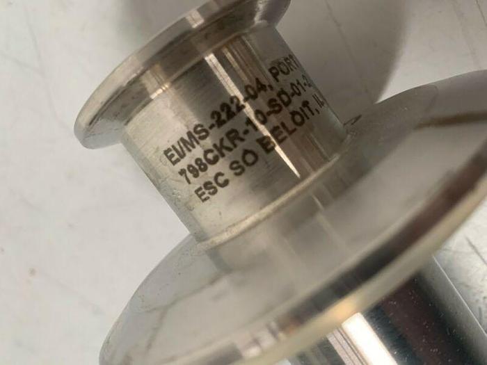 Used Stainless Steel 23" Spray Ball w/ 1 1/2" Sanitary Fittings