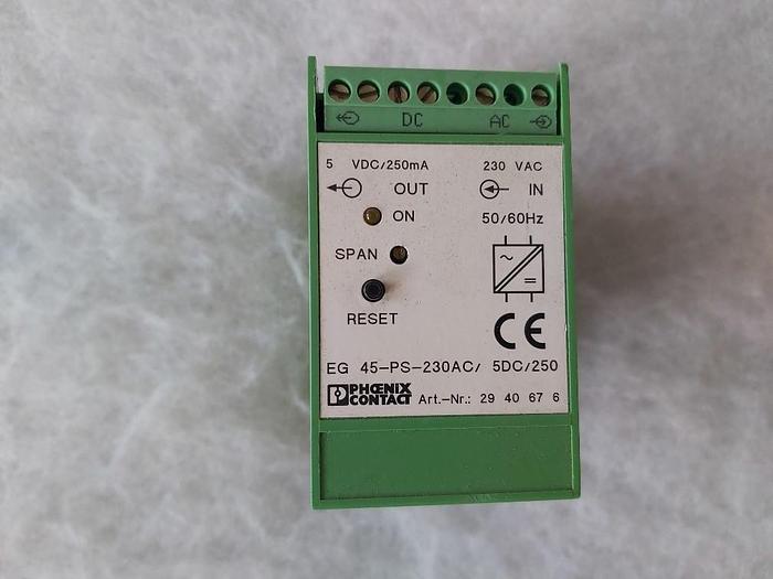 Gebraucht Stromversorgung, EG 45-PS-230AC/5DC/250, Phoenix,  gebraucht