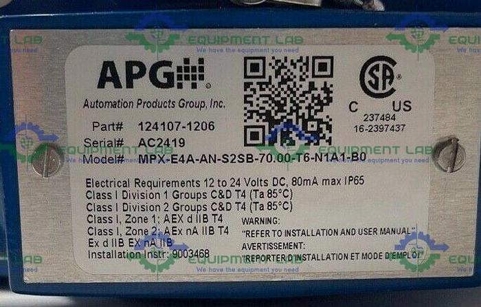 APG MPX/E Level and Temperature Transmitter 45PSI
