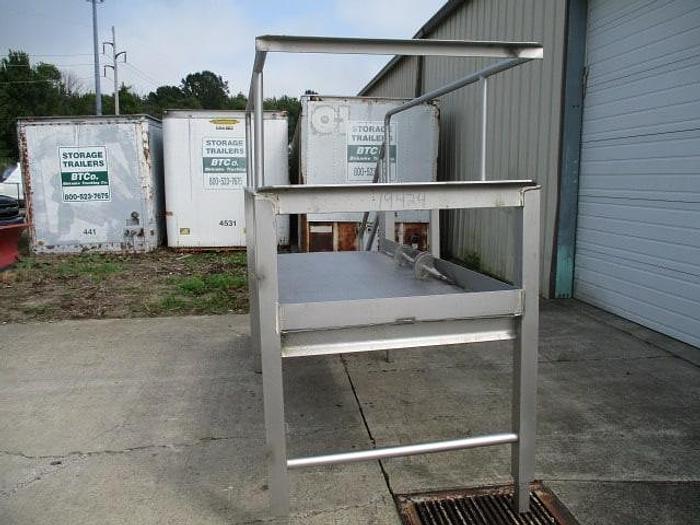 Used Work Platform, Stainless Steel; 39"W x 7' 6"L