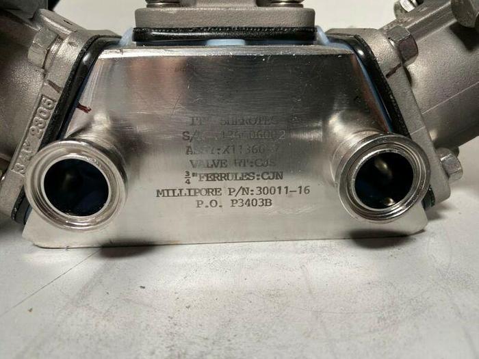 Used 3 ITT Pure-Flo A209 Stainless Steel Diaphragm Valves w/ Position Monitor