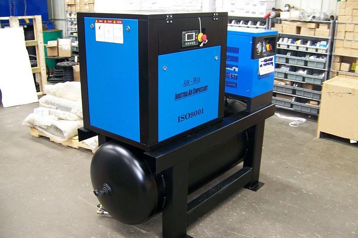 AIR-MAX 10hp VSD 220V Rotary Screw Air Compressor dryer/filters/120t 12 yr warta