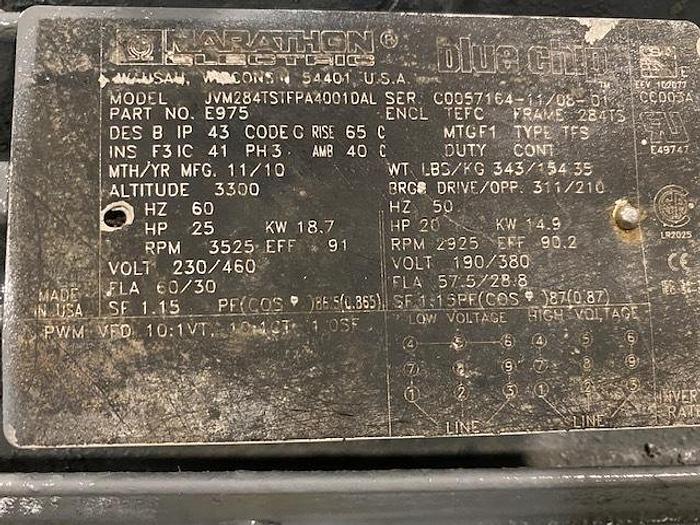 Used MARATHON MDL. JVM284TSTFPA4001DAL 25 HP MOTOR