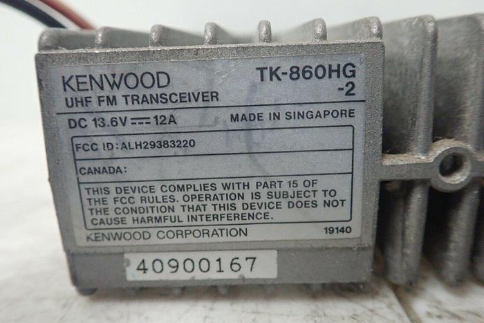 Used Kenwood TK-860HG-2 UHF FM Transceiver Radio