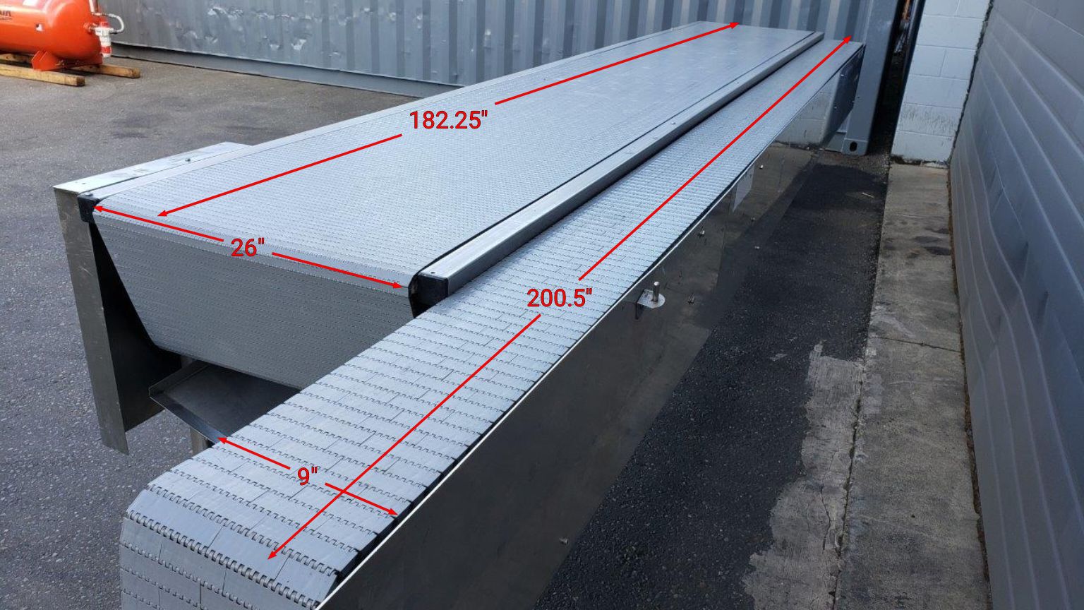 Used 15′ & 17′ SS Food-Grade Intralox Conveyors