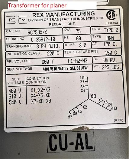 Used 2005 *SOLD* Planer - Northtech NT-850SS