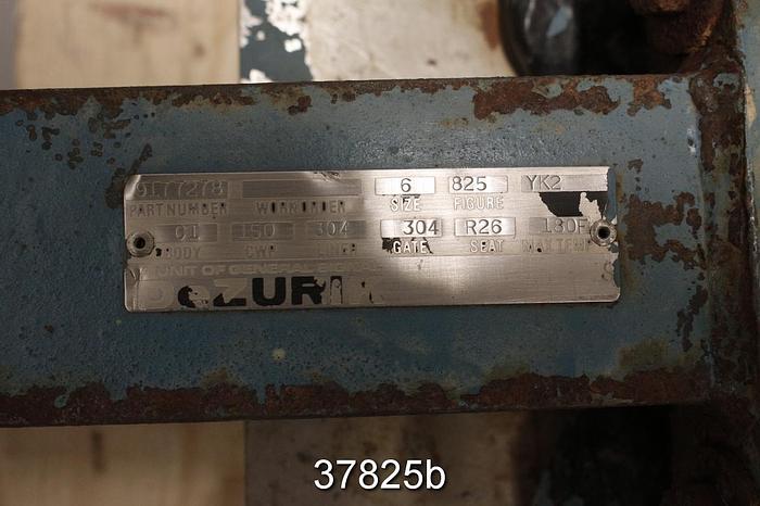 Used Dezurik 6" Hand Operated Knife Gate Valve #37825