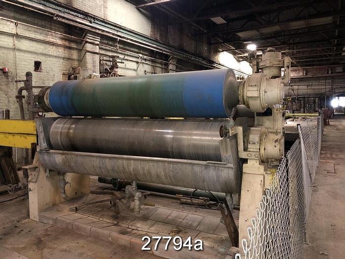 Used Manchester Vertical Size Press, 98" Face Rolls. #27794