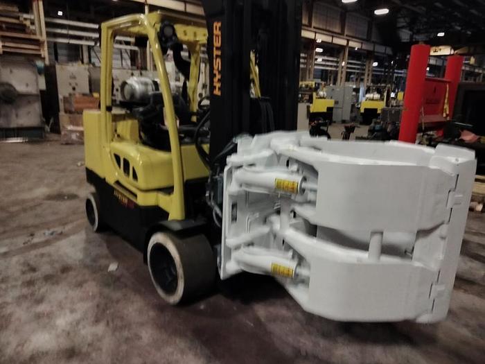 Used 12,000 POUND HYSTER S120FTPRS PAPER ROLL SPECIAL FORKLIFT WITH 60" CASCADE CLAMP